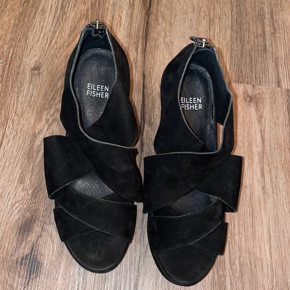 Eileen Fisher suede wedges size -  6.5 - Picture 1 of 5